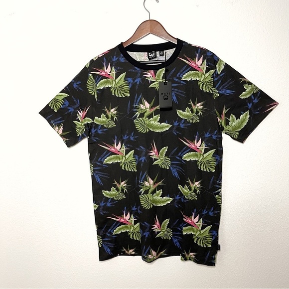 WXYZ men black tropical crewneck tshirt size XL NWT - Picture 9 of 9